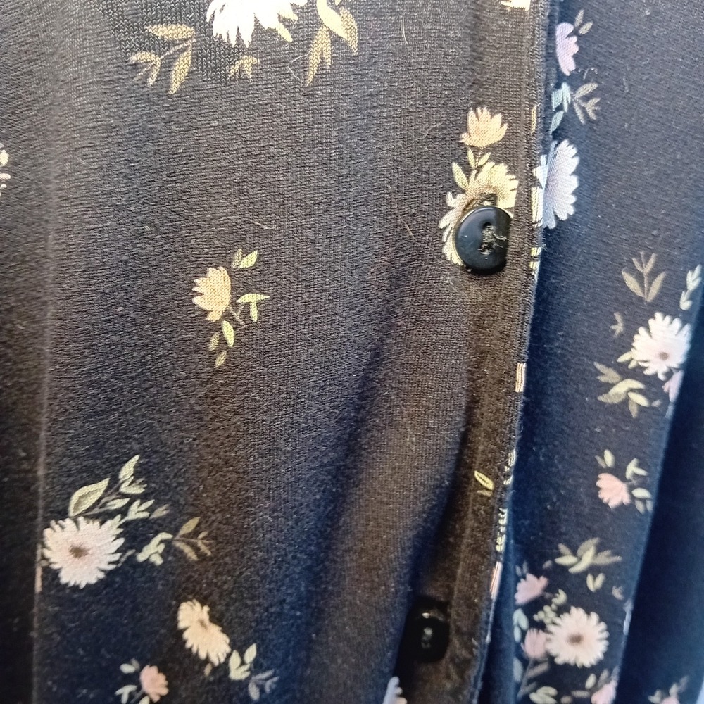 Déesse Lingerie Plus Size Button Down Sleep Top Floral Boho Cozy Loungewear 1X - Picture 10 of 16